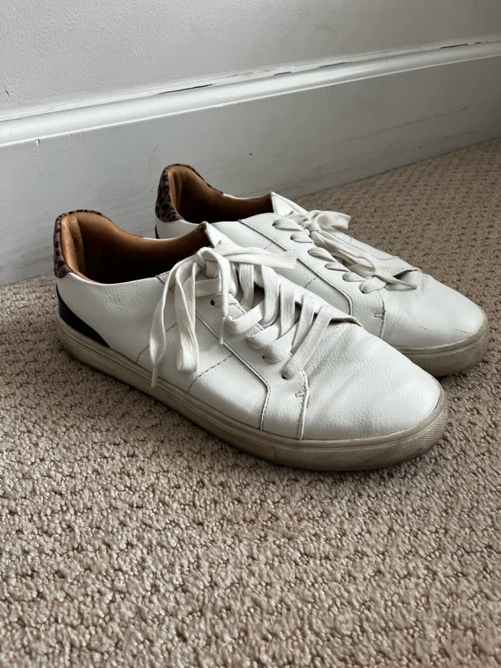 Women’s Dolce Vita White Cheetah Print Sneakers